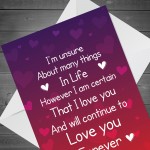 Anniversary Card Perfect Card For Boyfriend Girlfriend Husband
