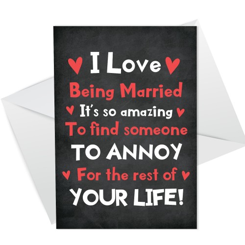 Funny Anniversary Card For Husband Wife Joke Card For Him Her