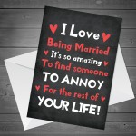 Funny Anniversary Card For Husband Wife Joke Card For Him Her