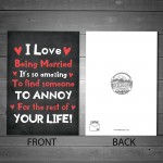 Funny Anniversary Card For Husband Wife Joke Card For Him Her