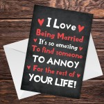 Funny Anniversary Card For Husband Wife Joke Card For Him Her