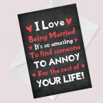 Funny Anniversary Card For Husband Wife Joke Card For Him Her