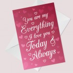 Anniversary Cards For Him Her Boyfriend Girlfriend MY EVERYTHING