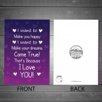 I LOVE YOU Card For Anniversary Card For Him Her Men Women