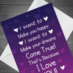 I LOVE YOU Card For Anniversary Card For Him Her Men Women