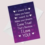 I LOVE YOU Card For Anniversary Card For Him Her Men Women
