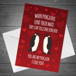 Anniversary Card For Him Her MY PENGUIN Card For Boyfriend