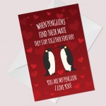 Anniversary Card For Him Her MY PENGUIN Card For Boyfriend