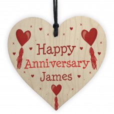 Happy Anniversary Personalised Heart Gift For Boyfriend Husband 