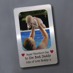 Valentines Gifts For Daddy Personalised Photo Wallet Card