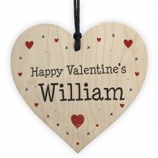Happy Valentines Gift For Him Her Personalised Wood Heart