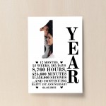 1st Anniversary Gift Print Personalised Photo Husband Wife