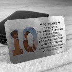 10th Anniversary Gift Personalised Card Gift For Husband Wife