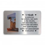 1st Anniversary Gift Personalised Card Gift For Husband Wife