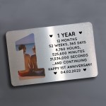 1st Anniversary Gift Personalised Card Gift For Husband Wife