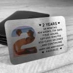 2nd Anniversary Gift Personalised Card Gift For Husband Wife