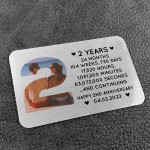 2nd Anniversary Gift Personalised Card Gift For Husband Wife