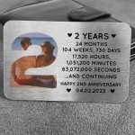 2nd Anniversary Gift Personalised Card Gift For Husband Wife