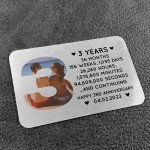 3rd Anniversary Gift Personalised Card Gift For Husband Wife