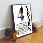 4th Anniversary Gift Framed Print Personalised Husband Wife