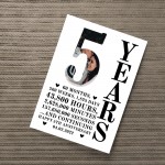 5th Anniversary Gift Print Personalised Photo Husband Wife