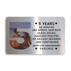 5th Anniversary Gift Personalised Card Gift For Husband Wife