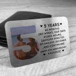 5th Anniversary Gift Personalised Card Gift For Husband Wife