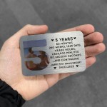 5th Anniversary Gift Personalised Card Gift For Husband Wife