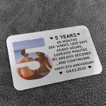 5th Anniversary Gift Personalised Card Gift For Husband Wife