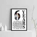 6th Anniversary Gift Framed Print Personalised Husband Wife