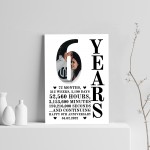 6th Anniversary Gift Print Personalised Photo Husband Wife