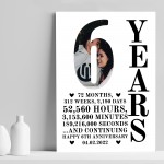 6th Anniversary Gift Print Personalised Photo Husband Wife