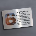 6th Anniversary Gift Personalised Card Gift For Husband Wife