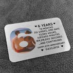 6th Anniversary Gift Personalised Card Gift For Husband Wife