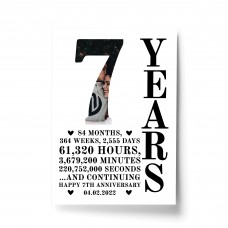 7th Anniversary Gift Print Personalised Photo Husband Wife