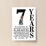7th Anniversary Gift Print Personalised Photo Husband Wife