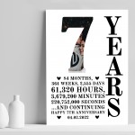7th Anniversary Gift Print Personalised Photo Husband Wife