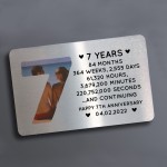 7th Anniversary Gift Personalised Card Gift For Husband Wife