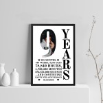 9th Anniversary Gift Framed Print Personalised Husband Wife