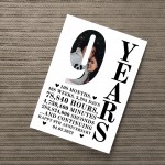 9th Anniversary Gift Print Personalised Husband Wife Him Her