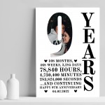 9th Anniversary Gift Print Personalised Husband Wife Him Her