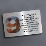 9th Anniversary Gift Personalised Card Gift For Husband Wife