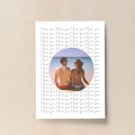 Personalised Anniversary Gift For Him Her I LOVE YOU Print