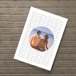 Personalised Anniversary Gift For Him Her I LOVE YOU Print
