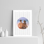 Personalised Anniversary Gift For Him Her I LOVE YOU Print