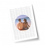 Personalised Anniversary Gift For Him Her I LOVE YOU Print