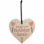 PERSONALISED Birthday Heart Gift For Her Wood Heart Gifts