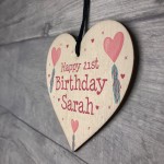 PERSONALISED Birthday Heart Gift For Her Wood Heart Gifts