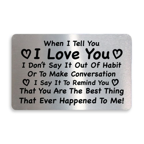 I LOVE YOU Gift For Anniversary Valentines Boyfriend Girlfriend 