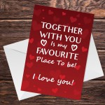 Favourite Place To Be Card For Him Her Boyfriend Girlfriend